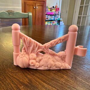 Fisher Price Loving Family Pink Fence Garden Piece Pumpkin Apples